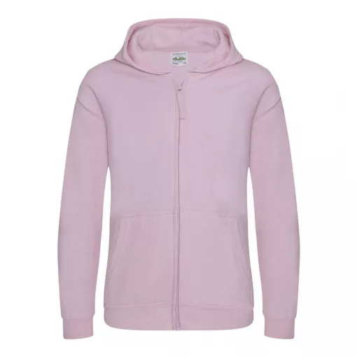Gyerek kapucnis pulóver Just Hoods AWJH050J Kids Zoodie -7/8, Baby Pink
