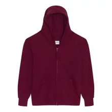 Gyerek kapucnis pulóver Just Hoods AWJH050J Kids Zoodie -3/4, Burgundy