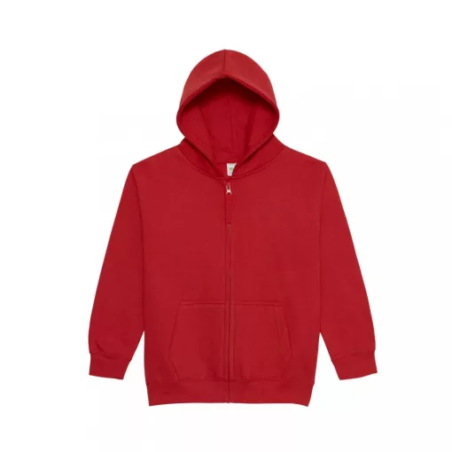 Gyerek kapucnis pulóver Just Hoods AWJH050J Kids Zoodie -12/13, Fire Red