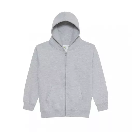Gyerek kapucnis pulóver Just Hoods AWJH050J Kids Zoodie -9/11, Heather Grey