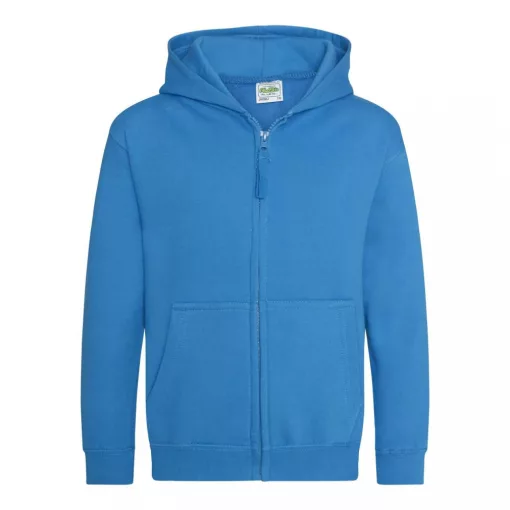 Gyerek kapucnis pulóver Just Hoods AWJH050J Kids Zoodie -3/4, Sapphire Blue