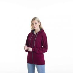   Uniszex pulóver Just Hoods AWJH053 varsity Zoodie -L, Heather Grey/French Navy