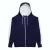 Uniszex pulóver Just Hoods AWJH066 Sports polyester Zoodie -2XL, Oxford Navy/Arctic Wh