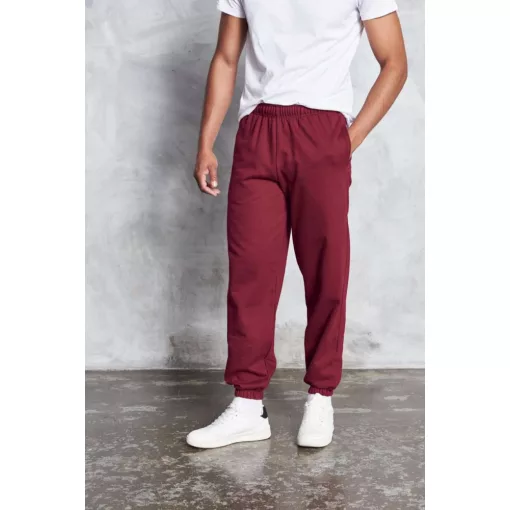 Uniszex nadrág Just Hoods AWJH072 College Cuffed Jogpants -L, Burgundy