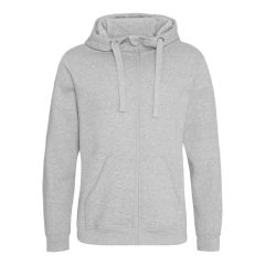   Uniszex pulóver Just Hoods AWJH150 Graduate Heavyweight Zoodie -2XL, Heather Grey