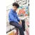   Gyerek kapucnis pulóver Just Hoods AWJH201J Kids Organic Hoodie -XL, Deep Black