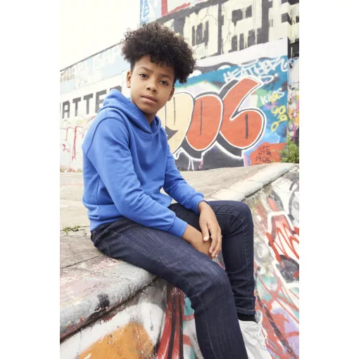 Gyerek kapucnis pulóver Just Hoods AWJH201J Kids Organic Hoodie -XL, Deep Black