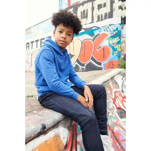 Gyerek kapucnis pulóver Just Hoods AWJH201J Kids Organic Hoodie -XL, Royal Blue