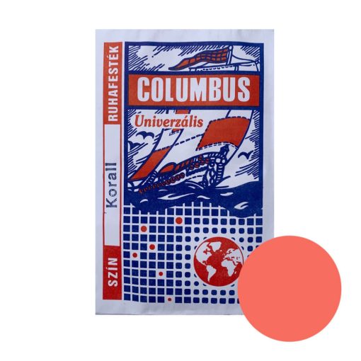 Columbus ruhafesték, batikfesték 1 szín/csomag, 5g/tasak, Korall szín
