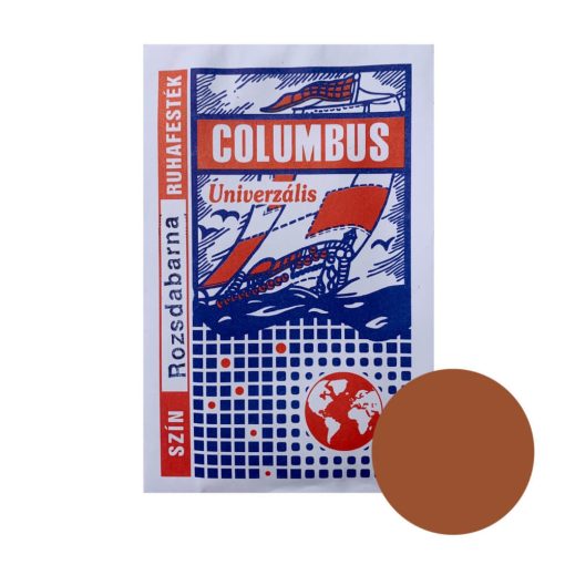 Columbus ruhafesték, batikfesték 1 szín/csomag, 5g/tasak, Rozsdabarna  szín