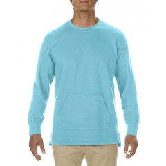   Férfi pulóver Comfort Colors CC1536 Adult French Terry Crewneck -S, Lagoon Blue