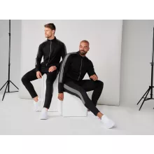 Uniszex Finden + Hales FHLV871 Adult S Knitted Tracksuit Top -S, Black/Gunmetal Grey