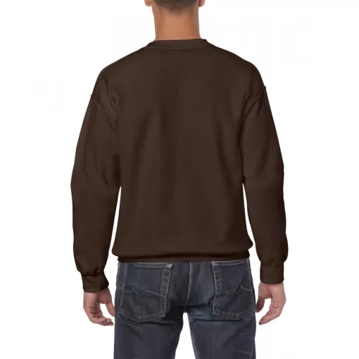 Uniszex pulóver Gildan GI18000 Heavy Blend Adult Crewneck Sweatshirt -M, Dark Chocolat