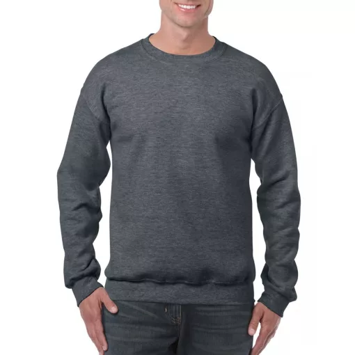 Uniszex pulóver Gildan GI18000 Heavy Blend Adult Crewneck Sweatshirt -5XL, Dark Heathe