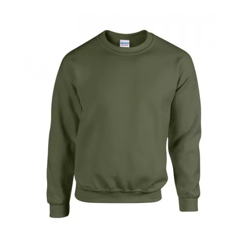 Uniszex pulóver Gildan GI18000 Heavy Blend Adult Crewneck Sweatshirt -2XL, Military Gr