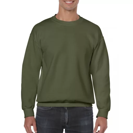 Uniszex pulóver Gildan GI18000 Heavy Blend Adult Crewneck Sweatshirt -3XL, Military Gr