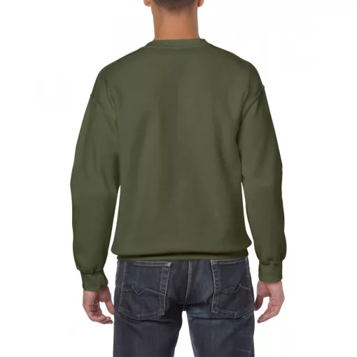 Uniszex pulóver Gildan GI18000 Heavy Blend Adult Crewneck Sweatshirt -S, Military Gree