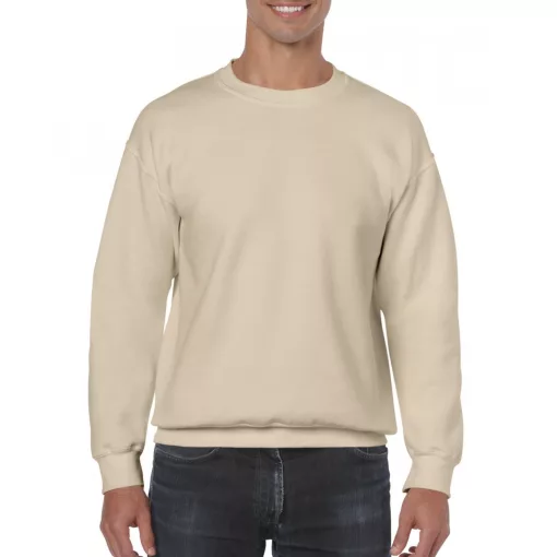 Uniszex pulóver Gildan GI18000 Heavy Blend Adult Crewneck Sweatshirt -L, Sand