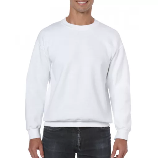 Uniszex pulóver Gildan GI18000 Heavy Blend Adult Crewneck Sweatshirt -4XL, White