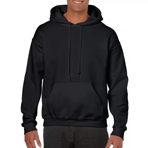 Uniszex kapucnis pulóver Gildan GI18500 Heavy Blend Adult Hooded Sweatshirt -L, Black