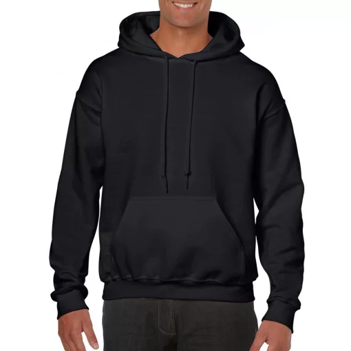 Uniszex kapucnis pulóver Gildan GI18500 Heavy Blend Adult Hooded Sweatshirt -S, Black