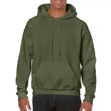 Uniszex kapucnis pulóver Gildan GI18500 Heavy Blend Adult Hooded Sweatshirt -5XL, Mili