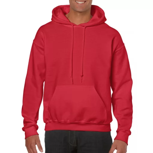 Uniszex kapucnis pulóver Gildan GI18500 Heavy Blend Adult Hooded Sweatshirt -5XL, Red