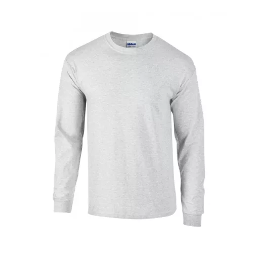 Uniszex póló Gildan GI2400 Ultra Cotton Felnőtt Hosszú Ujjú póló -3XL, Ash Grey