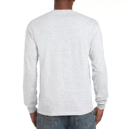 Uniszex póló Gildan GI2400 Ultra Cotton Felnőtt Hosszú Ujjú póló -3XL, Ash Grey