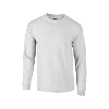 Uniszex póló Gildan GI2400 Ultra Cotton Felnőtt Hosszú Ujjú póló -M, Ash Grey