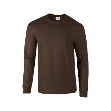 Uniszex póló Gildan GI2400 Ultra Cotton Felnőtt Hosszú Ujjú póló -2XL, Dark Chocolate