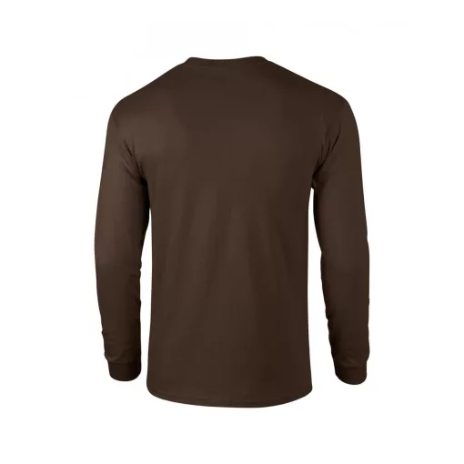 Uniszex póló Gildan GI2400 Ultra Cotton Felnőtt Hosszú Ujjú póló -XL, Dark Chocolate