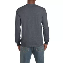 Uniszex póló Gildan GI2400 Ultra Cotton Felnőtt Hosszú Ujjú póló -S, Dark Heather