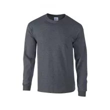 Uniszex póló Gildan GI2400 Ultra Cotton Felnőtt Hosszú Ujjú póló -S, Dark Heather