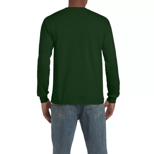 Uniszex póló Gildan GI2400 Ultra Cotton Felnőtt Hosszú Ujjú póló -3XL, Forest Green