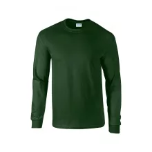 Uniszex póló Gildan GI2400 Ultra Cotton Felnőtt Hosszú Ujjú póló -3XL, Forest Green