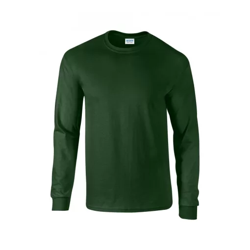 Uniszex póló Gildan GI2400 Ultra Cotton Felnőtt Hosszú Ujjú póló -3XL, Forest Green