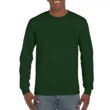 Uniszex póló Gildan GI2400 Ultra Cotton Felnőtt Hosszú Ujjú póló -M, Forest Green