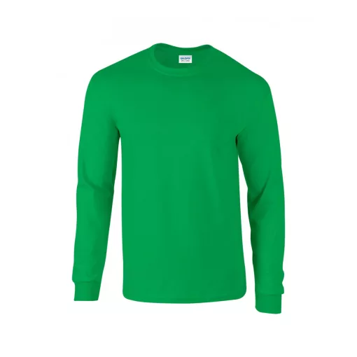 Uniszex póló Gildan GI2400 Ultra Cotton Felnőtt Hosszú Ujjú póló -M, Irish Green
