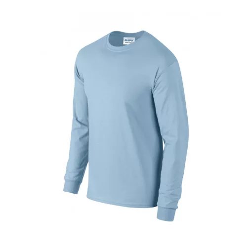 Uniszex póló Gildan GI2400 Ultra Cotton Felnőtt Hosszú Ujjú póló -2XL, Light Blue