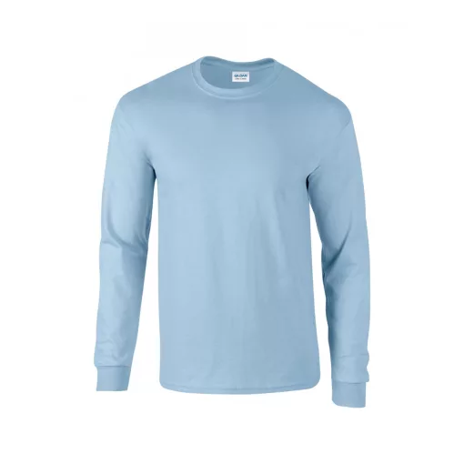 Uniszex póló Gildan GI2400 Ultra Cotton Felnőtt Hosszú Ujjú póló -S, Light Blue
