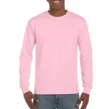 Uniszex póló Gildan GI2400 Ultra Cotton Felnőtt Hosszú Ujjú póló -2XL, Light Pink