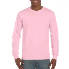 Uniszex póló Gildan GI2400 Ultra Cotton Felnőtt Hosszú Ujjú póló -3XL, Light Pink