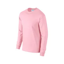 Uniszex póló Gildan GI2400 Ultra Cotton Felnőtt Hosszú Ujjú póló -M, Light Pink