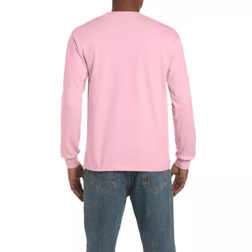 Uniszex póló Gildan GI2400 Ultra Cotton Felnőtt Hosszú Ujjú póló -S, Light Pink