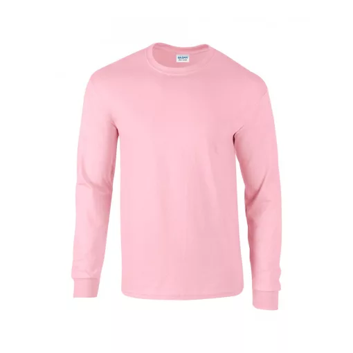Uniszex póló Gildan GI2400 Ultra Cotton Felnőtt Hosszú Ujjú póló -S, Light Pink