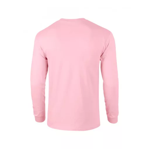 Uniszex póló Gildan GI2400 Ultra Cotton Felnőtt Hosszú Ujjú póló -XL, Light Pink