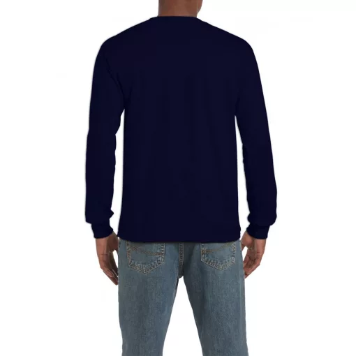 Uniszex póló Gildan GI2400 Ultra Cotton Felnőtt Hosszú Ujjú póló -5XL, Navy