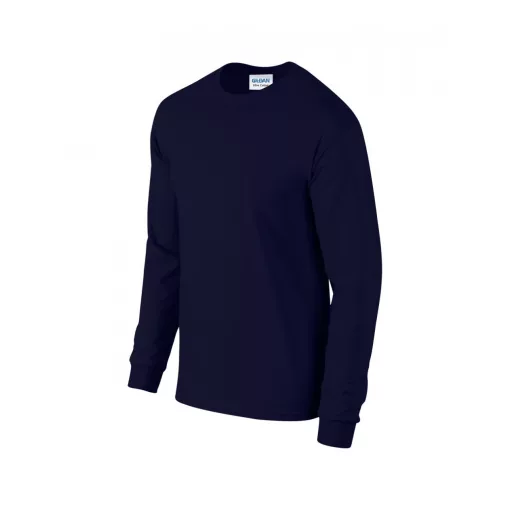 Uniszex póló Gildan GI2400 Ultra Cotton Felnőtt Hosszú Ujjú póló -5XL, Navy