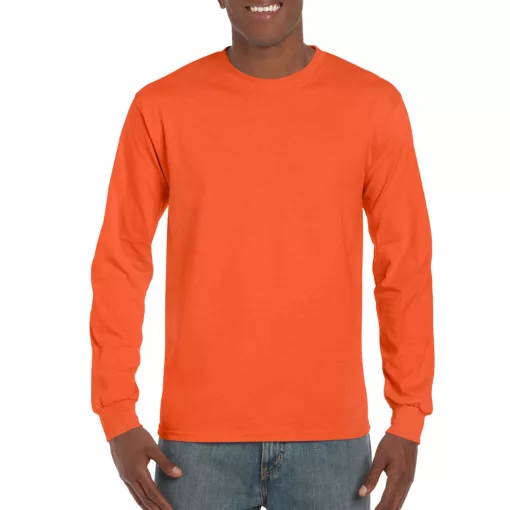 Uniszex póló Gildan GI2400 Ultra Cotton Felnőtt Hosszú Ujjú póló -2XL, Orange